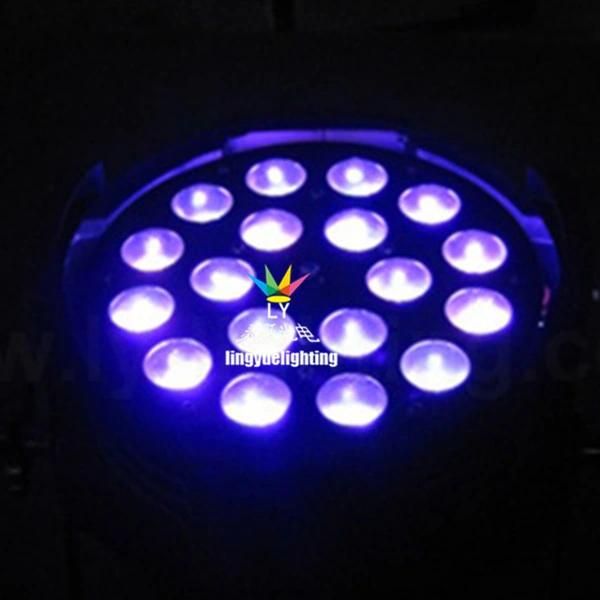 DMX Stage 18X18W LED Wash RGBWA UV 6in1 Zoom PAR 64