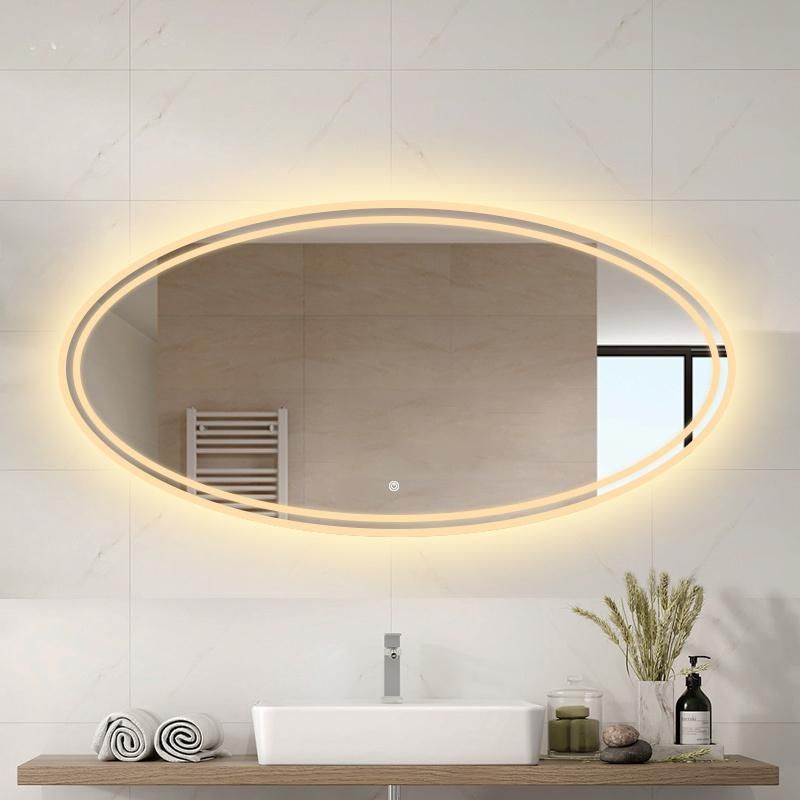 Bathroom Makeup LED Three-Color Touch Mirror Light