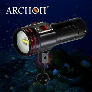 W40vr CREE Diving Underwater Video Red UV LED Flashlight+Ball Arm