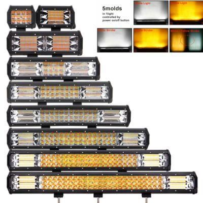 LED Light Bar for Offroad 4X4 4WD 12V 24V Offroad Truck 4X4 Dual Color Strobe Light Bar