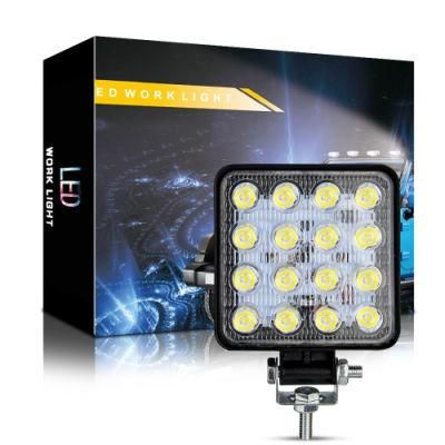 Dxz Universal Car Truck SUV off Road Flood Spot Lamp Vehicle 48W LED 12V 24V Square LED Work Lights