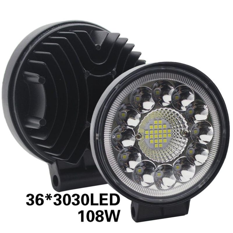 Offroad 4inch 4X4 123W 108W Car LED Working Light Round Square Work Light for Car Roof SUV Truck