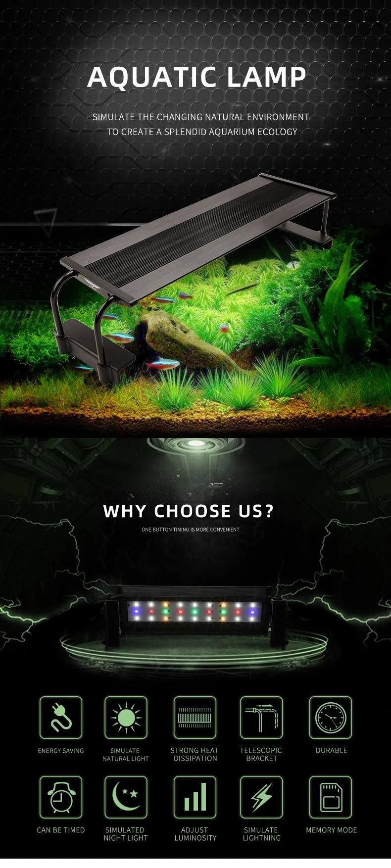 Weefine High CRI LED Aquarium Light for Freshwater Carol and Fish Tank with Telescopic Brackets (MA03-FT30 PRO)