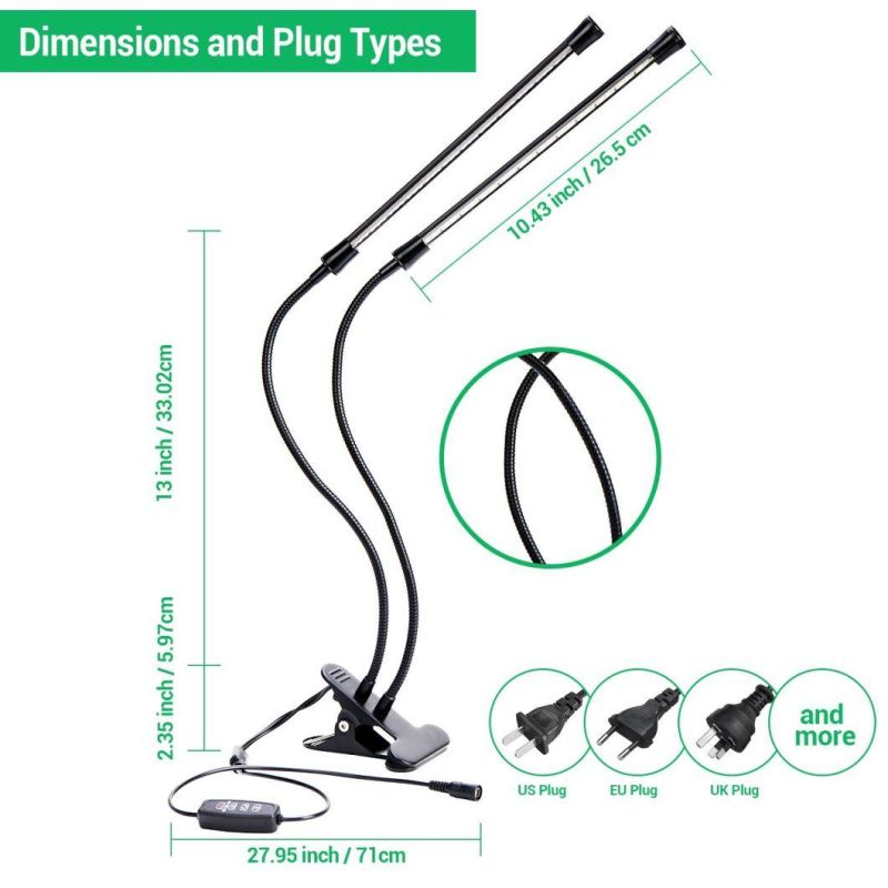 12W 18W 24W Indoor Plants Family Grower Desk Light Wholesale Plant Desk Lamp LED Grow Light