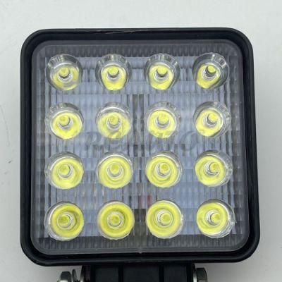 16 LED 48W Square LED Work Lamp Fog Light LED Head Light for Heavy Duty Truck Trailer Spare Parts
