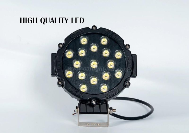 7" Round LED Offroad Lights 51W LED Pod Lights with Mounting Bracket