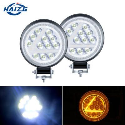 Haizg Super Bright 36W Offroad Spot LED Lens Dual Color White Yellow Amber LED Pod Lightoffroad LED Work Light