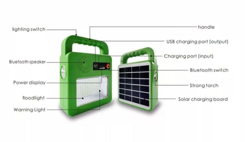 Multi-Functional Smart LED Lighting Lantern 5W Solar Panel Outdoor Camping Lamp with Solar Charger