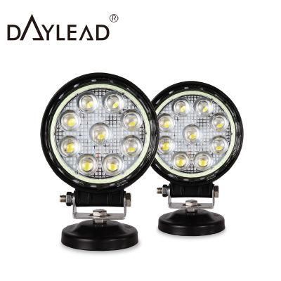 Wholesale Auto Working Headlights High Quality Truck 12V Round LED Tractor 27W LED Work Flood Light