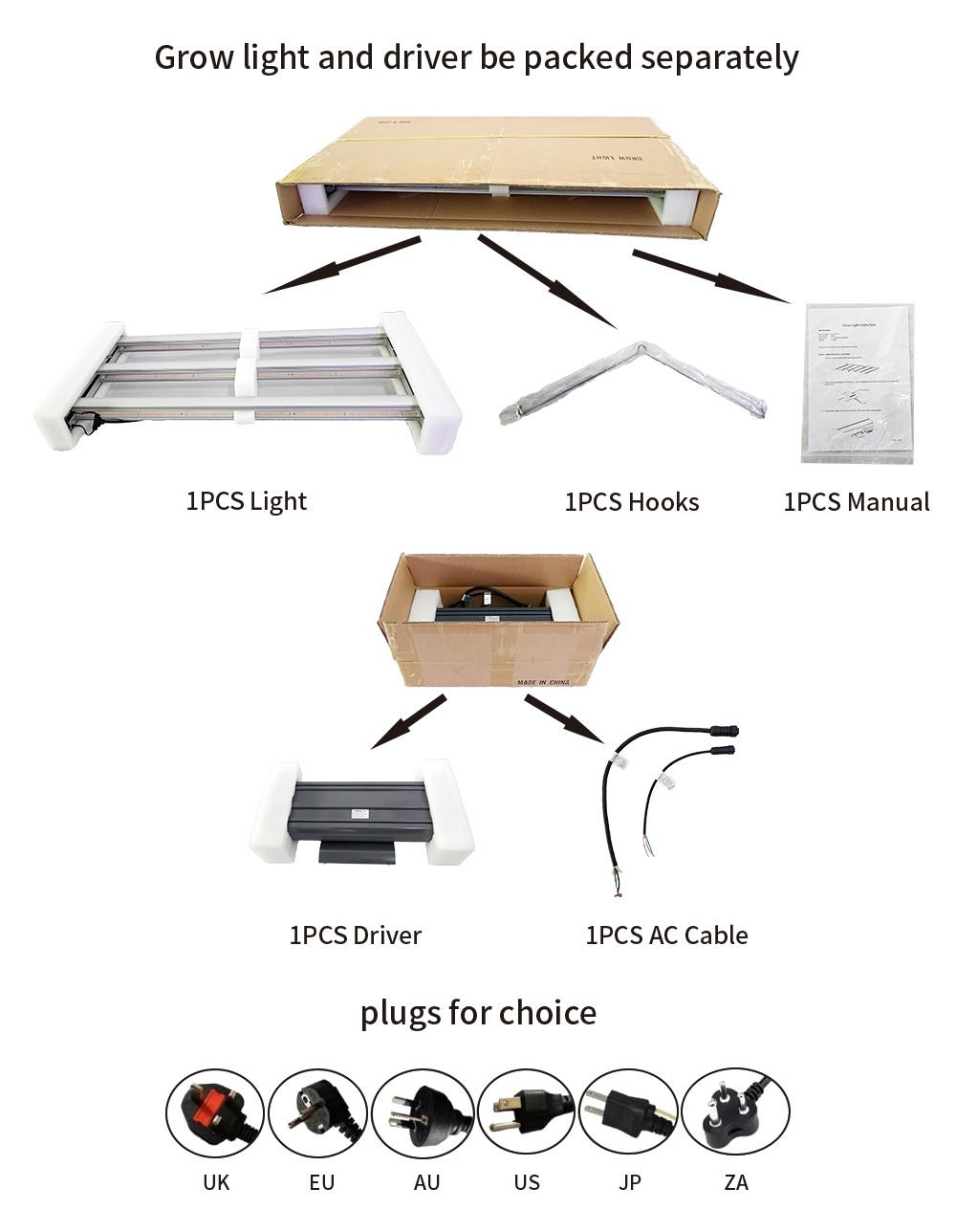 Us Stocks New Designing Commercial Full Spectrum 6bars 630W LED Grow Light to Replace 1000W HPS Lamp