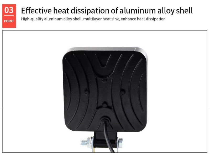 Dxz Hot Sale Square 48W 16LED 6000K 4800lm Square Waterproof LED Work Light for off-Road SUV Boat 4X4 Jeep Jk 4WD Truck