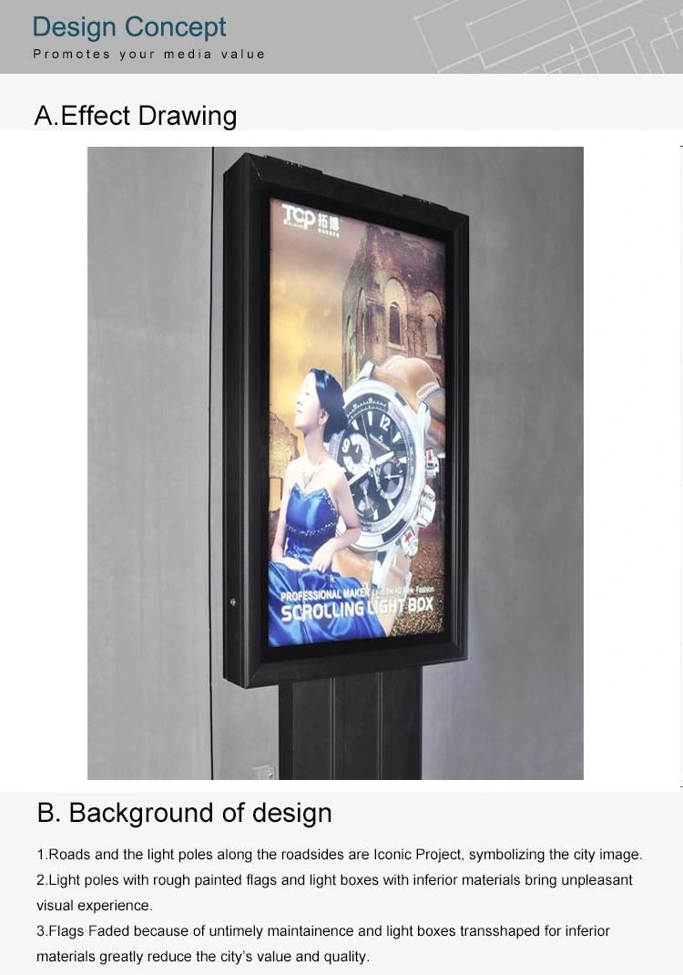 Waterproof Advertising Outdoor City LED Light Box