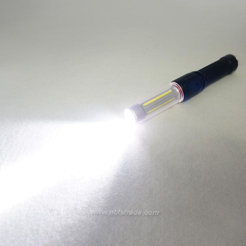 Multi Function Rechargeable Flashlight with COB Work Light