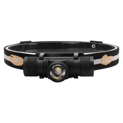 Hot Sale USB Rechargeable Battery Include LED Waterproof Shock Resistant Head Torch