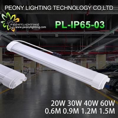 2021 IP65 Linear Light with 5 Years Warranty 20W LED Tri-Proof Lamp