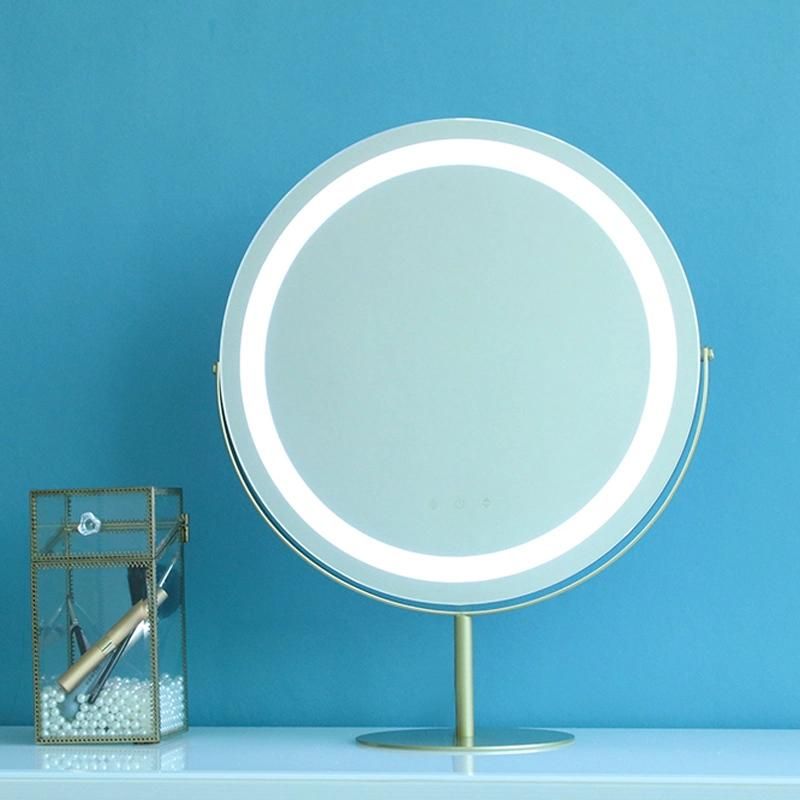 Dressing Mirror Makeup Mirror LED Desk Light Desktop Bedroom Mirror Lamp