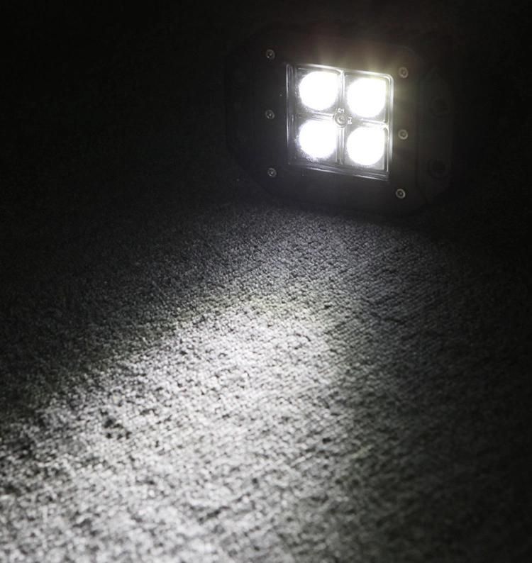 Flush Mount LED Pods, 2PCS 5′′ 12W Driving Lights LED Work Light Flush LED Super Bright Offroad for Truck SUV Boat 4X4 Grill Mount Auxiliares Faro LED