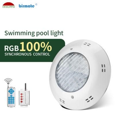 IP68 Waterproof 18W SMD RGB LED 12V 100% Synchronous Controller Fiberglass Surface Mounted Pool Light