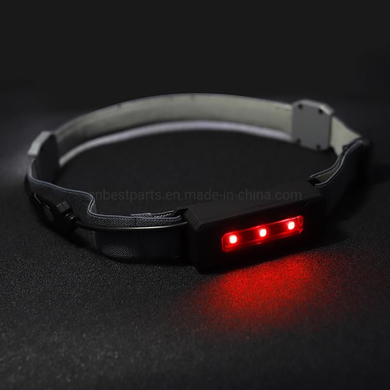 Super Bright Camping Head Torch Strip Lamp Rechargeable Full Vision LED Head Torch Light Emergency Headlight Back Warning COB LED Headlamp