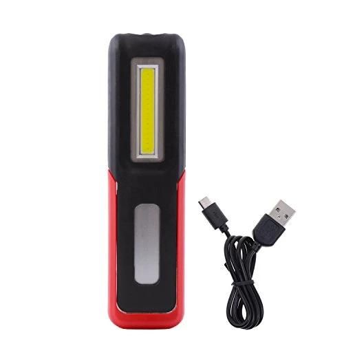 Portable Inspection Lamp USB Rechargeable Multifunction COB LED Work Light Torch Light with Magnetic Stand and Hook