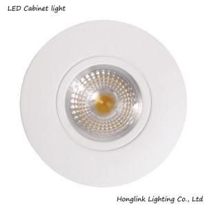 Quality Round White Aluminum 4W COB LED Recessed Cabinet Light