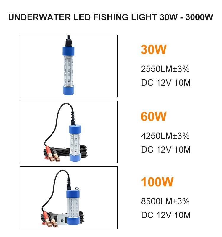 2021 Deep Sea Portable 60W DC12V LED Fishing Light