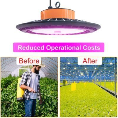 250W Hydroponics Grow Light UFO Full Spectrum for Plant Seeding Germinating Growing Blooming