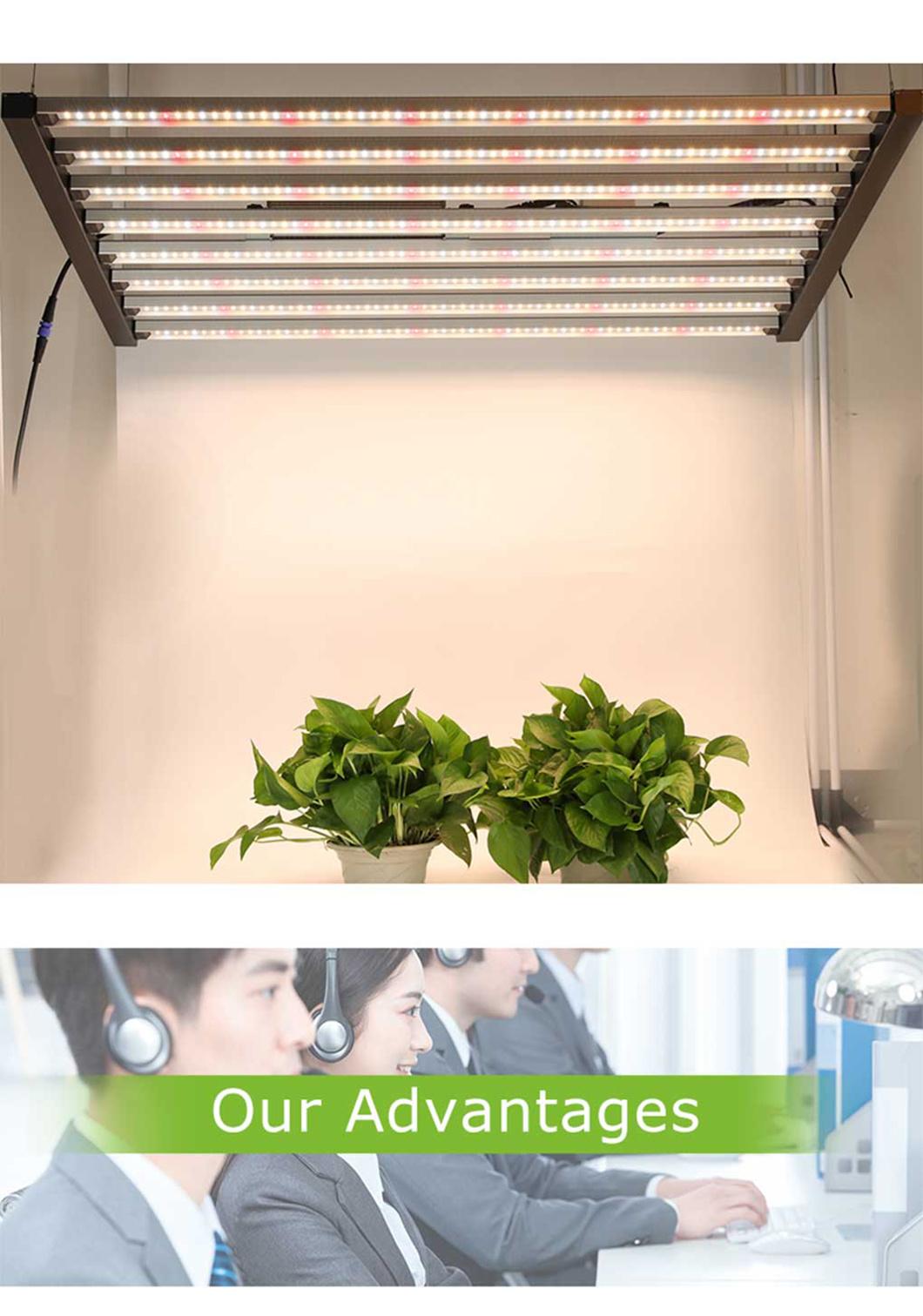 8 Bar 600W LED Grow Lights for Medical Herb
