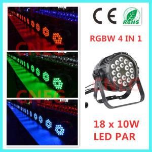 RGBW 4 in 1 18 X 10W Waterproof LED PAR