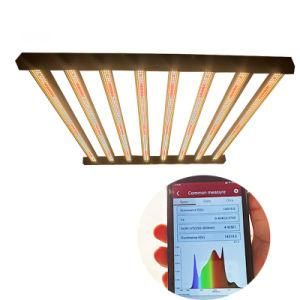 Bluetooth Controller Samsung 600W 640W 800W Dimmable 8 Bar Foldable LED Grow Lights with UV