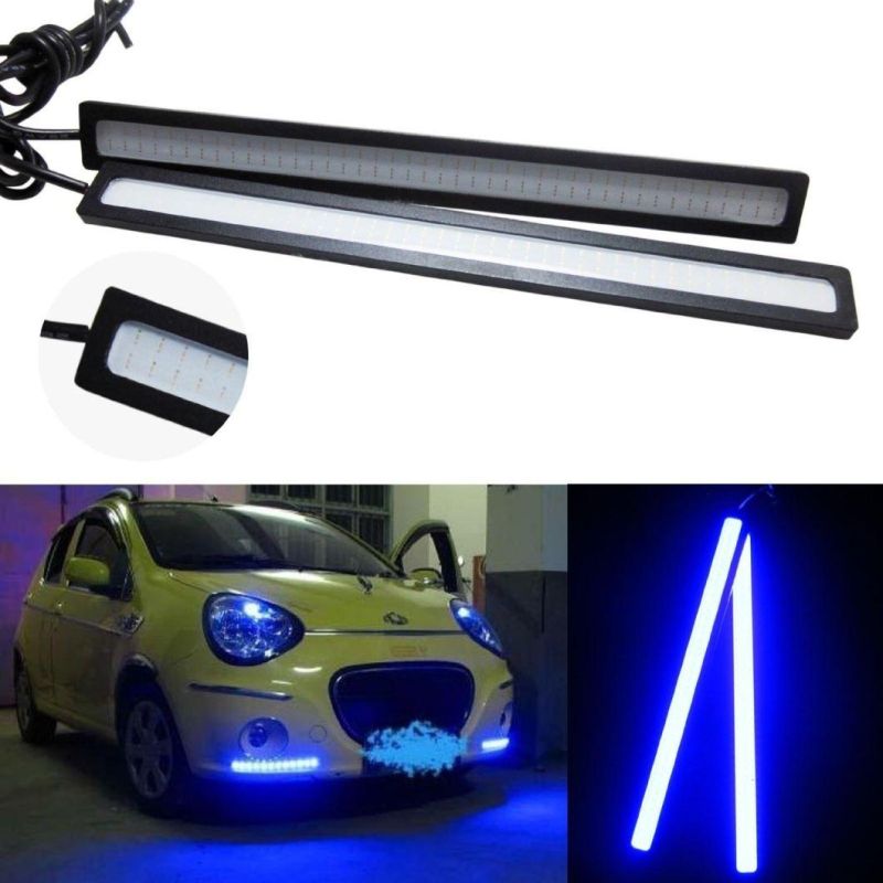 Red Blue White Yellow Color 2 PCS Set Waterproof Aluminum High Power 6W 6000k Xenon Slim COB LED Lamp DRL Daylight Driving Daytime Running Light