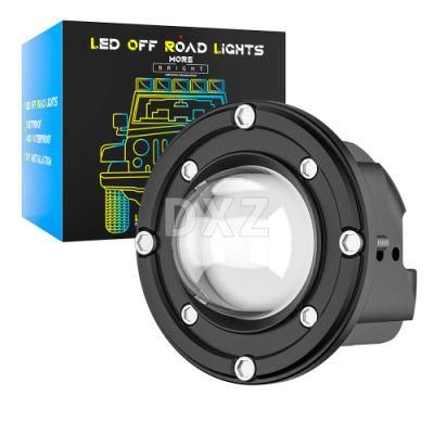 Dxz Round LED Bi-Color Spotlight 3 Inch Round Spotlight off-Road IP67 Waterproof LED Pod LED Work Light Driving Light