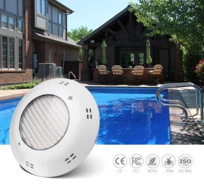 IP68 Waterproof 18W LED 12V 100% Synchronous Controller Fiberglass Surface Mounted Pool Light