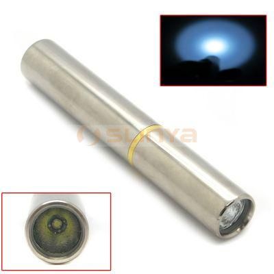 Mini Stainless Steel Hard Light Flashlight Penlight Jewelry Identification