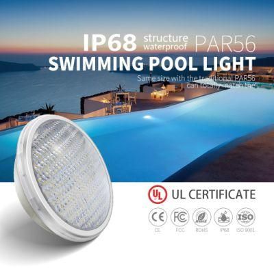 ABS Anti-UV Material 15W 12V IP68 PAR56 LED Swimming Pool Light with UL/TUV