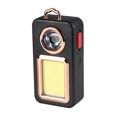 Keychain Repair Light Multifunctional Emergency Flashlight USB Rechargeable Tent Camping Light COB Work Light