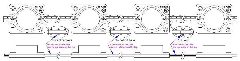 3W High Power Module for Double Side Light Box