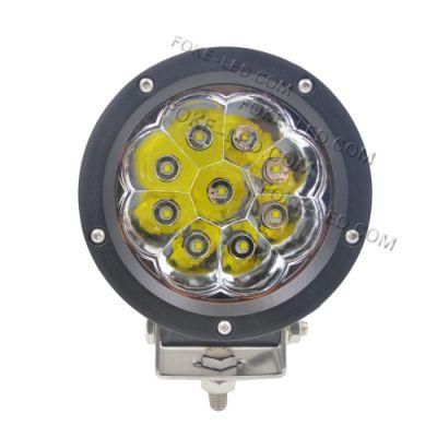45W Round Projector LED Offroad Work Light Spot Driving Lamp for Offroad ATV SUV Car Truck Boat