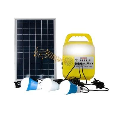 New Solar Charging Small System Lamp with MP3 Player Radio Function Multi-Functional Integrated Lamp