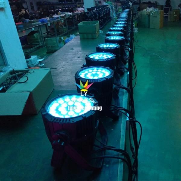 IP65 DMX Stage 24X18W Waterproof Outdoor LED PAR Can Light