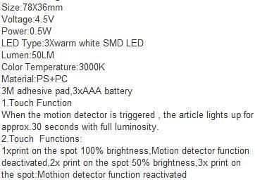 0.5W 4.5V Battery Powered LED Round Puck Light with CE Approved
