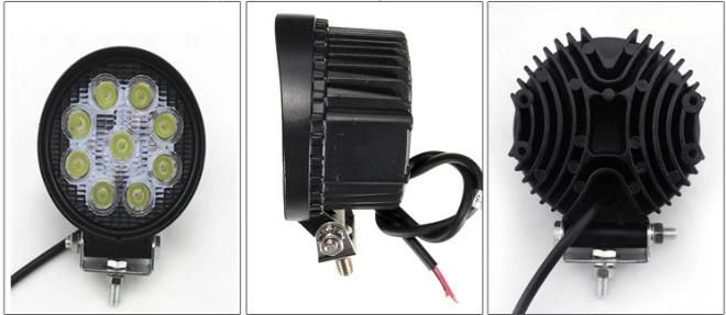 High Performance Quality Powerful Round or Square Ultra Offroad Lamp Car Truck ATV Flood Beam Sport LED 27W 9 LED