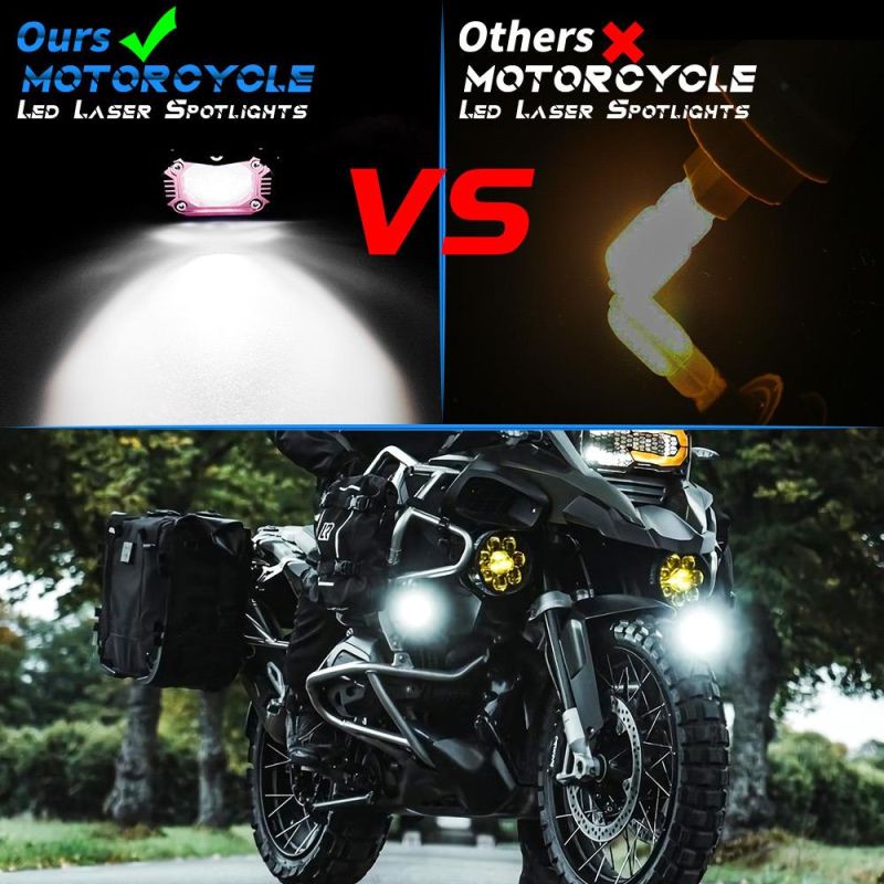 Dxz Motorcycle Electric Vehicle LED Headlight New 20W Double Color Flash Front Lighting External Headlight Modified