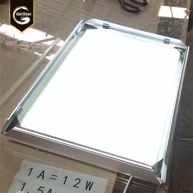 Acrylic Crystal Lightbox Menu Board Signaga Aluminum Profile Light Box