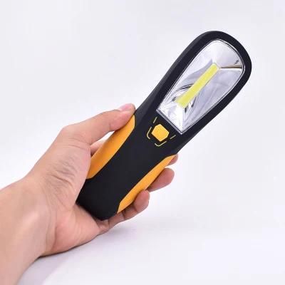 Hot Sale Battery Powered Car Inspection Spotlight Handheld Camping Emergency Work Lamp High Quality COB LED Work Light with Hook Magnet