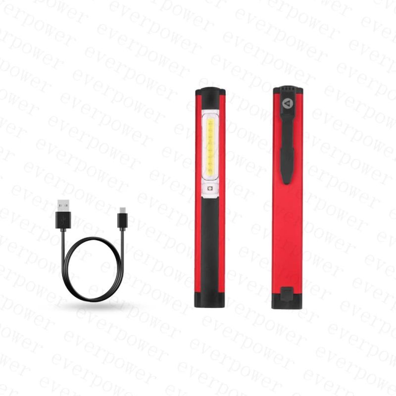 Rechargeable COB LED Inspection Lamp with Magnet Pen Clip