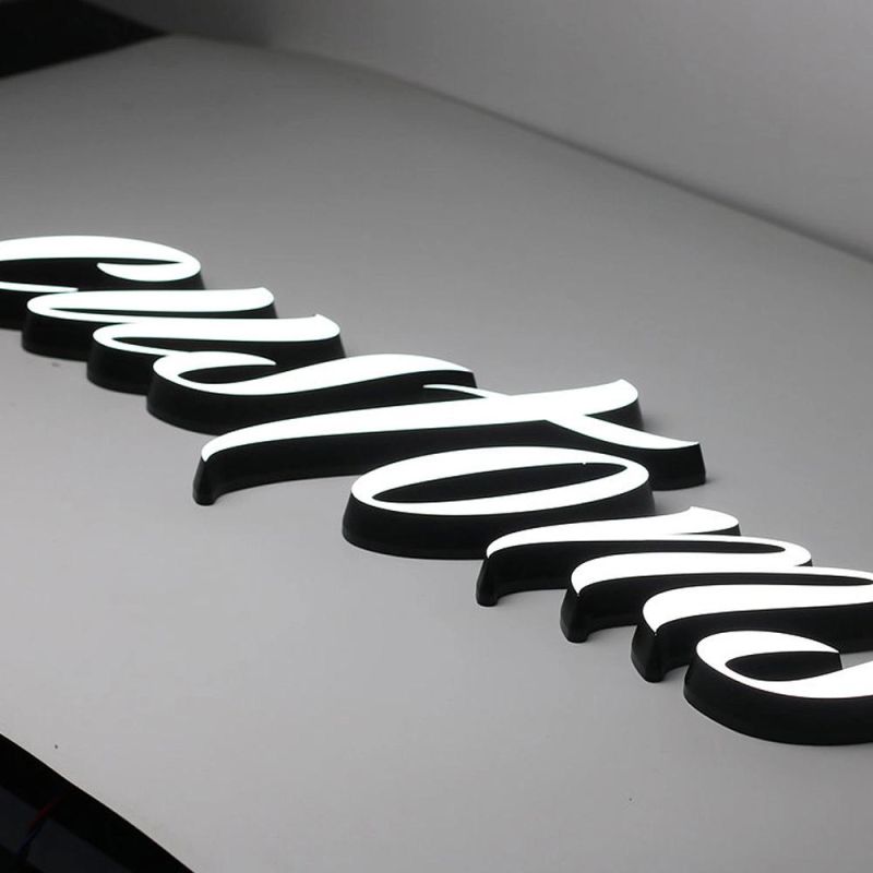 Acrylic Letter 3D Exterior Store Sign Custom Advertising Wall Hanging LED Letter Sign