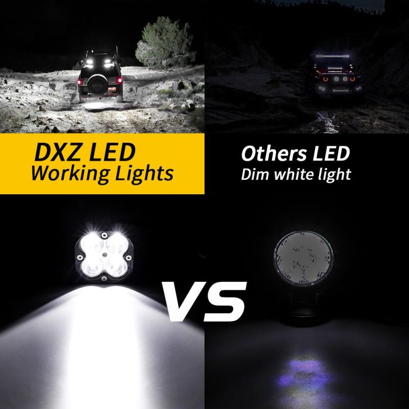 Dxz Wholesale Mini 3inch 40W White Yellow Spot LED Pods Light 4X4 off Road Fog Driving Lights for Truck UTV Tractors