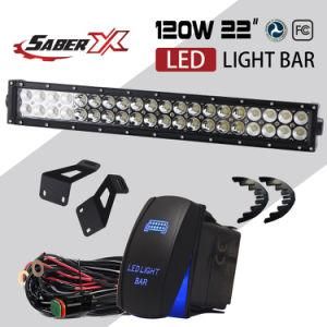 22 Inch 120W Straight LED Driving Light Bar with Bumper Mounting Bracket