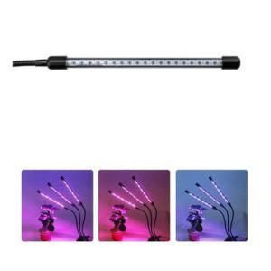 New Plant Growth Lamp USB Cycle Timing Indoor Flesh Full Spectrum 4 Tube Clip LED Grow Light